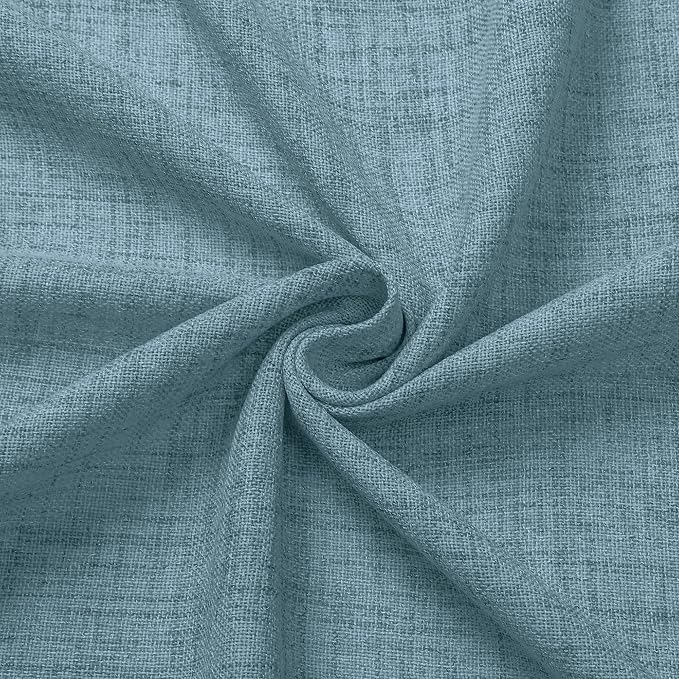 Tollpiz Linen Curtain Bedroom Rod Pocket Semi Sheer Curtains Burlap Light - Image 9