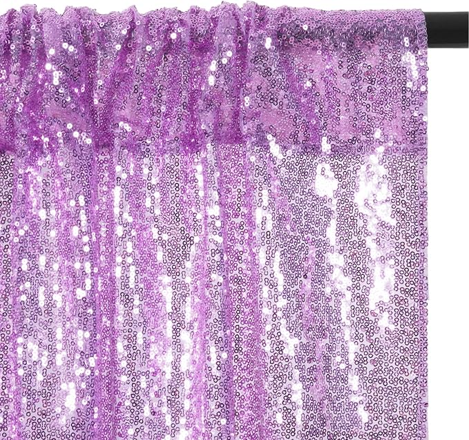 Eternal Beauty Lavender 3mm Sequin Backdrop 6x8 Ft - Image 7