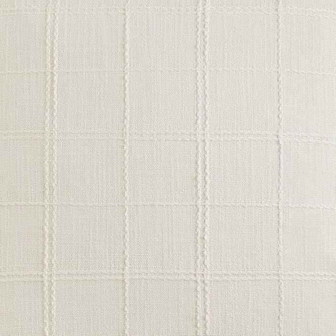 Linen Checked Farmhouse Table Runner, 13x48 Inches Ivory | Raised Grid Design - Image 6