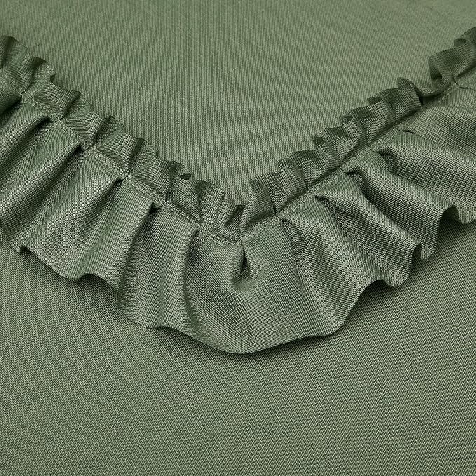 TERLYTEX Dark Sage Green Linen Curtains - Image 6