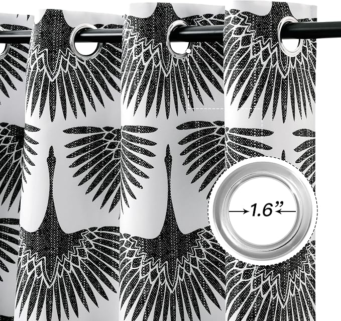 KGORGE Geometric Print Durtains Art Deco Blackout - Image 3