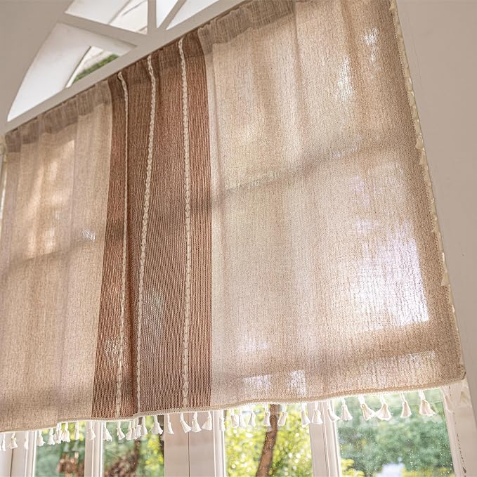Sutuo Home Boho Curtains Valance Tier 36 inch - Image 6