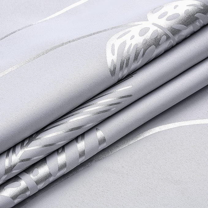 Greyish White Thermal Insulted Curtains 96 Inches Long Room Darkening Light - Image 9