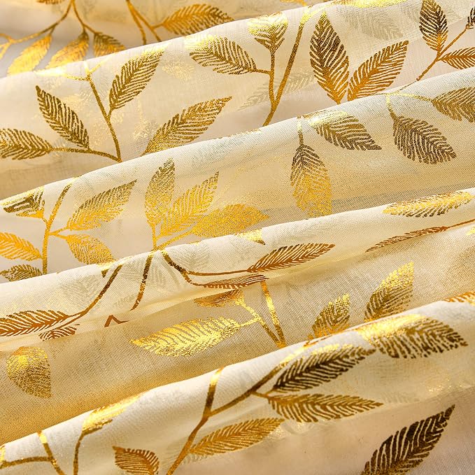 Sutuo Home Beige Sheer Curtains 96 Inches Long 2 Panels Set, Privacy Window - Image 7