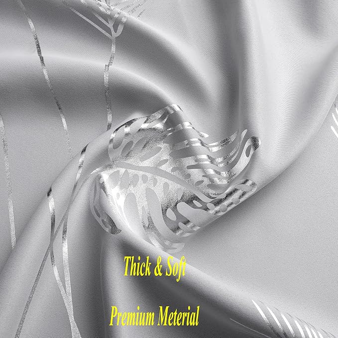 Light Grey Blackout Curtains 108 Inches Long, Light Blocking Thermal Insulated - Image 5