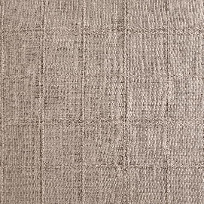 Linen Checked Farmhouse Table Runner, 13x72 Inches Taupe | Raised Grid Design - Image 6