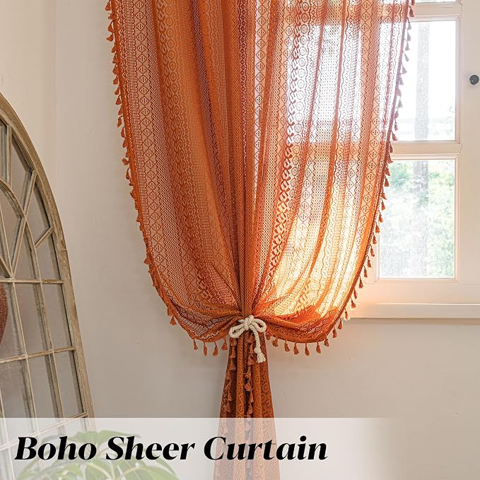 Sutuo Home Boho Curtains 72 inches Long - Image 5