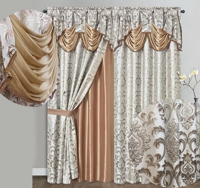 GOHD Samba Star. Jacquard Window Curtain Panel Drape by GOHDGoldenOceanHomeDecor