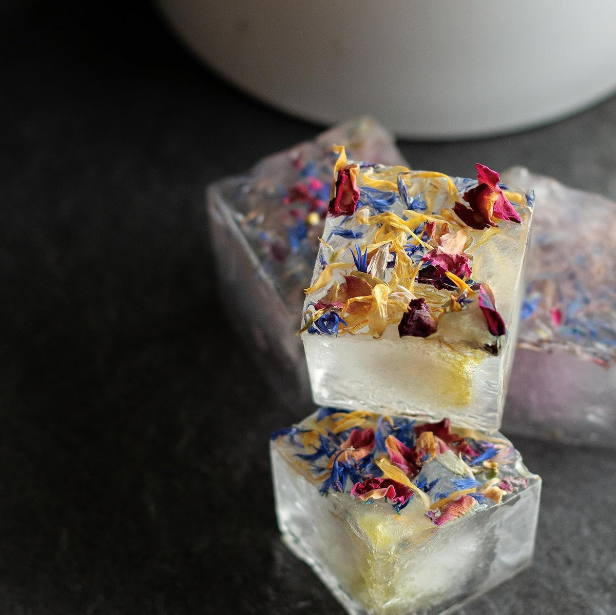 MagJo Naturals Brilliant Flower Petal Blend - Edible blend of calendula, blue cornflower and rose petals, all natural, food-grade, dried floral mix for baking, cocktails & garnish, Packaged in the USA