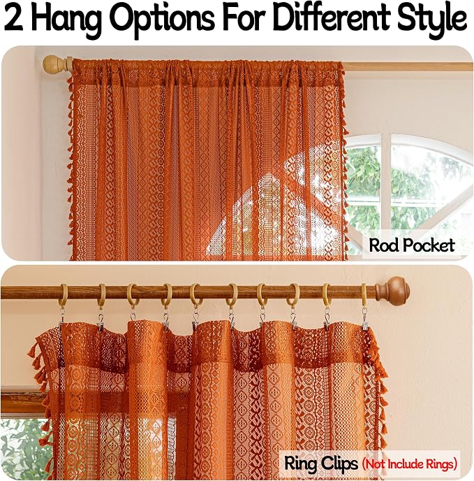 Sutuo Home Boho Curtains 72 inches Long - Image 6