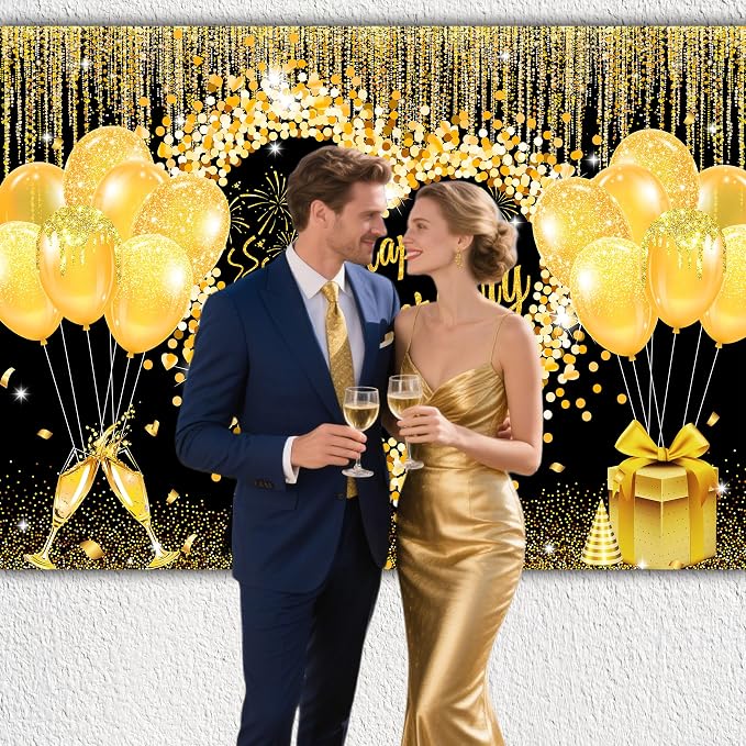6X4 ft Floral Anniversary Backdrop Banner - Image 3