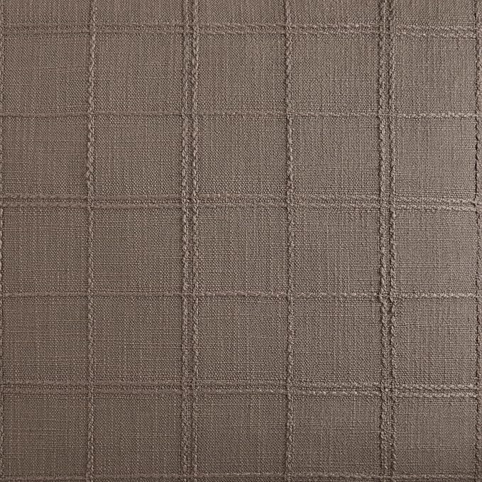 Linen Checked Farmhouse Table Runner, 13x60 Inches Cocoa Brown | Raised Grid - Image 6