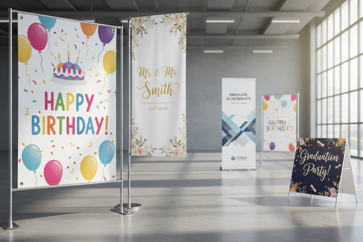 Banners & Signage – Customizable for any occasion (make it real photo)